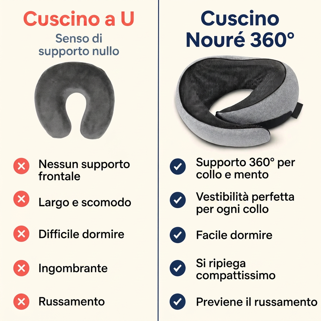 Cuscino tradizionale a U vs Nouré